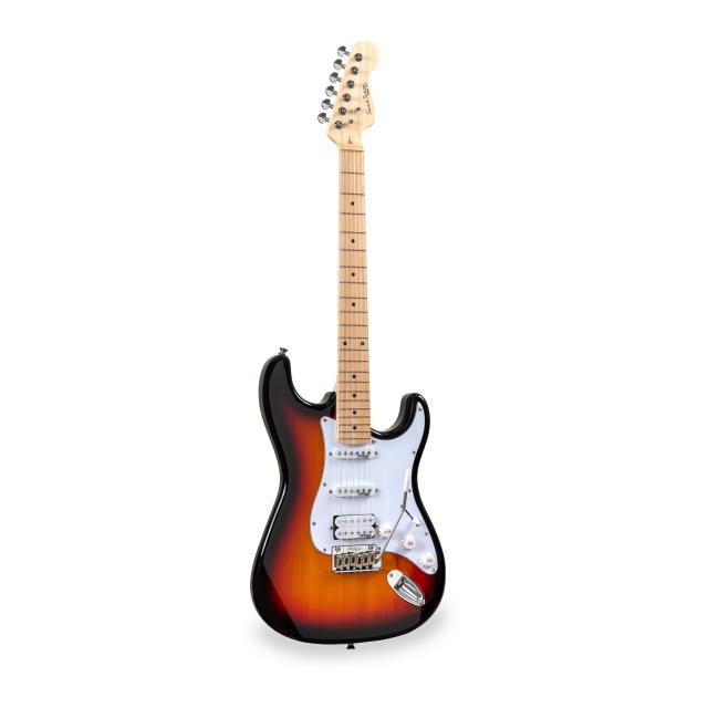 Double cutaway electric guitar with 2 single coils + splittable humbucker and self-locking tuners (Wilkinson equipped)