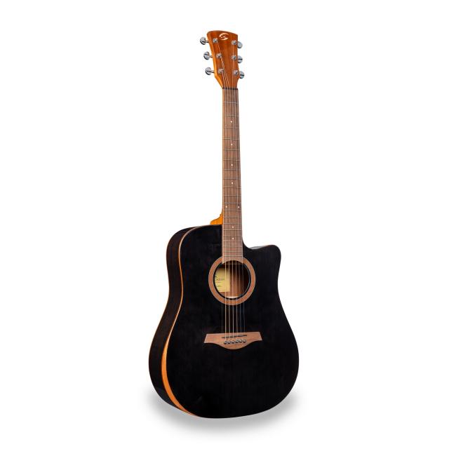 Chitarra acustica dreadnought amplificata con armrest in mogano (versione lucida)