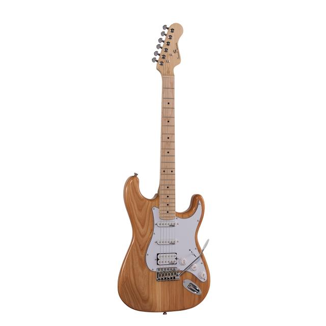 Chitarra elettrica double cutaway con 2 single coil + humbucker splittabile e meccaniche autobloccanti (equipaggiata Wilkinson, tastiera acero)