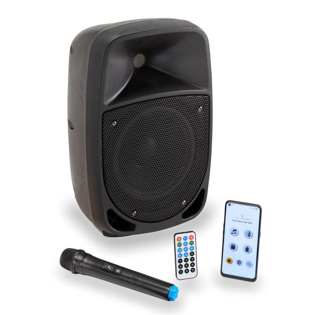 8” Battery PA System with MP3, BT VHF Mic and Go-Sound Air App Control