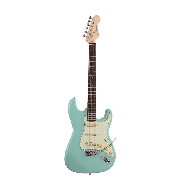 Chitarra elettrica double cutaway con 3 single coil e meccaniche vintage (equipaggiata Wilkinson, tastiera eco-rosewood)