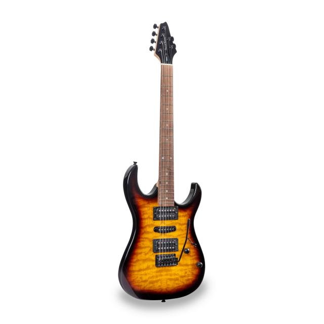 Electric guitar with double humbucker and single coil