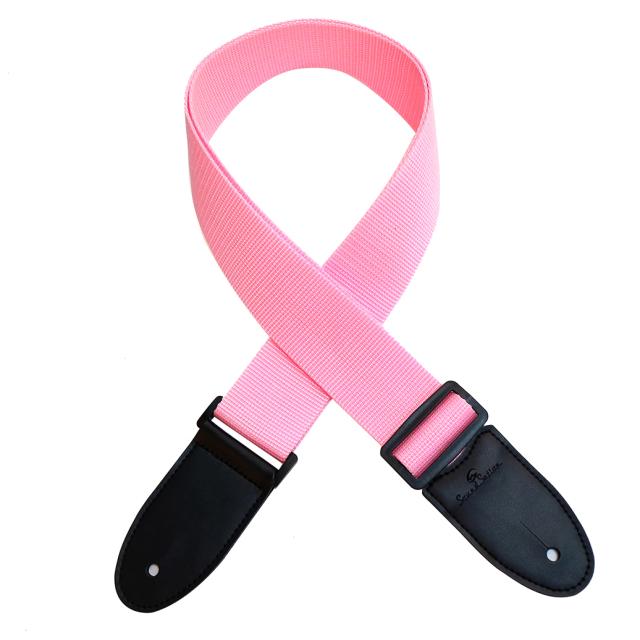 Poly strap for guitar/bass with artificial leather ends