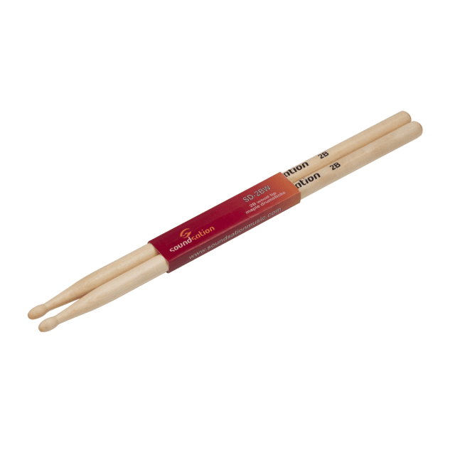 Maple drumstick pair 2B wood tip