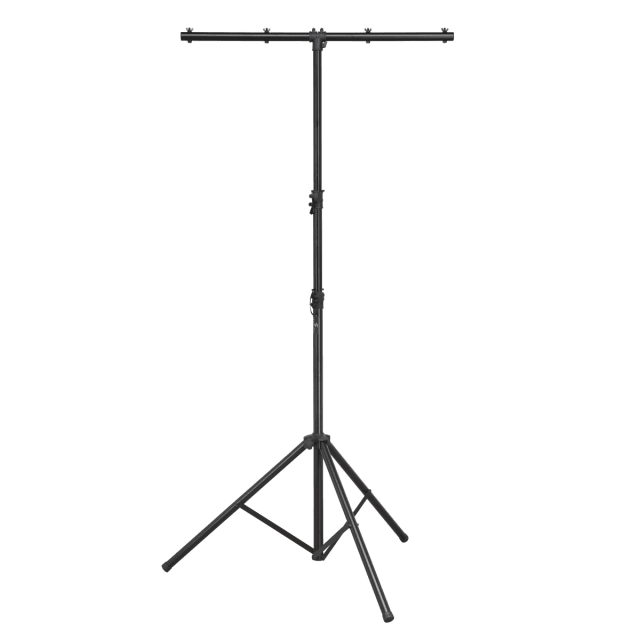 Black anodized aluminium light stand w/ T-bar