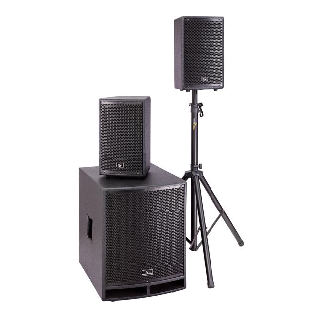 1500W 2.1 Portable PA System with 8-Ch Mixer, Effect, and Bluetooth
