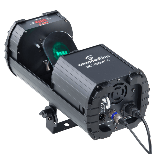 Scanner 30W LED COB RGB con 9+1 gobos
