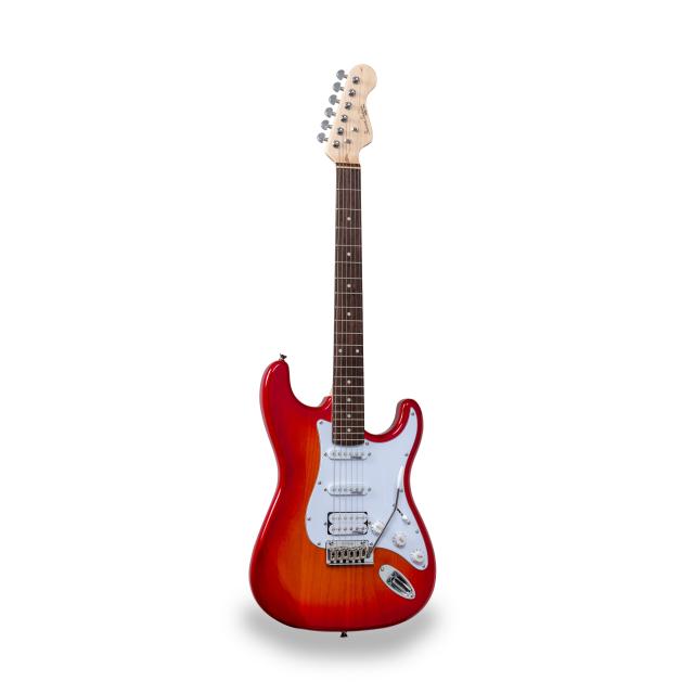 Double cutaway electric guitar with 2 single coils + splittable humbucker and self-locking tuners (Wilkinson equipped)