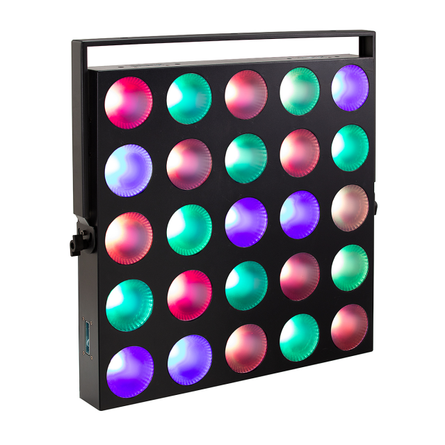 Set of 4x slim 25x10W RGBW blinders with Flight case