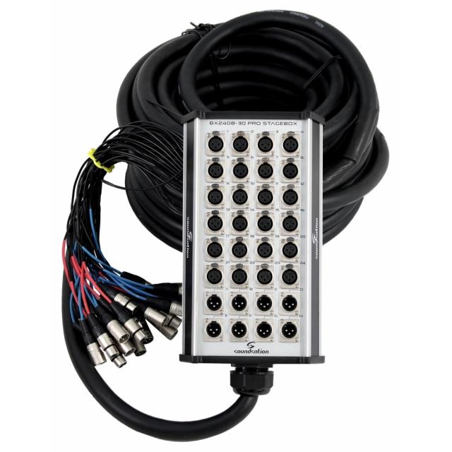Stage box professionale 24 in/ 8 out in alluminio