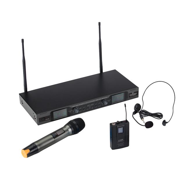 Dual UHF True Diversity Multi-Channel Wireless Microphone System