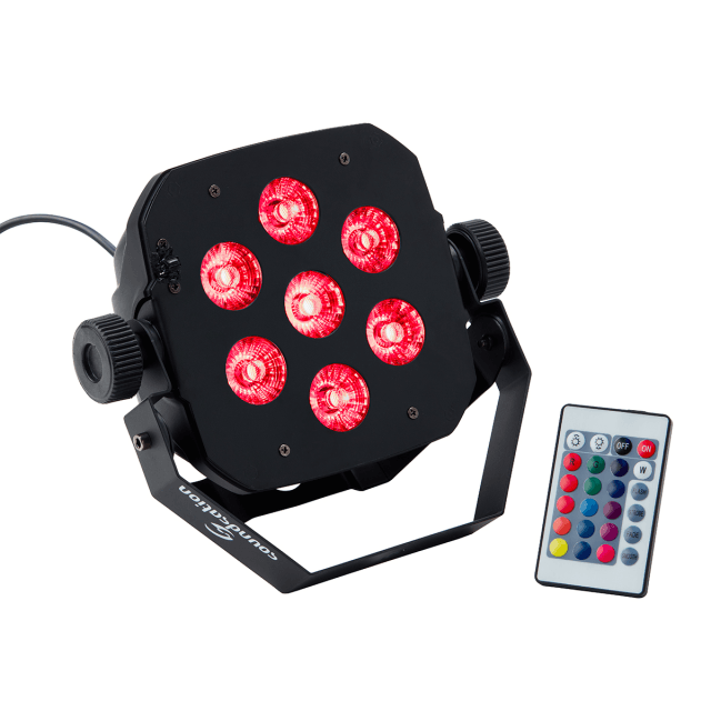 7x10W RGBW+AV 6IN1 PAR Light with Remote Control