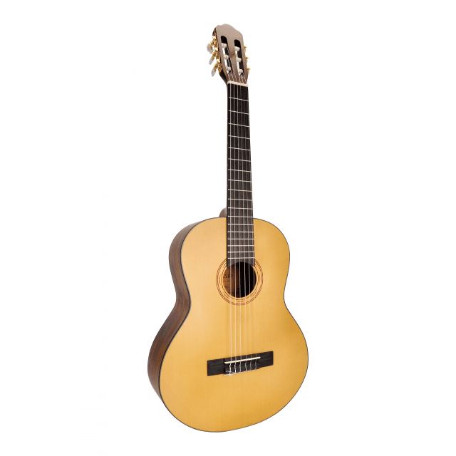 Chitarra classica 3/4 con top solido in abete e rosetta incisa