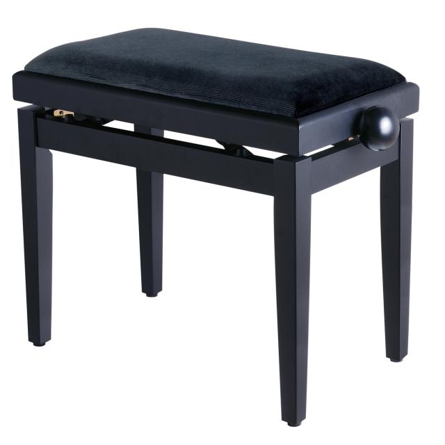 Adjustable satin finish piano bench