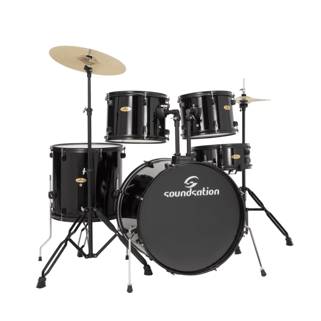 Wrapped finish Black 5 pcs Drum set in poplar