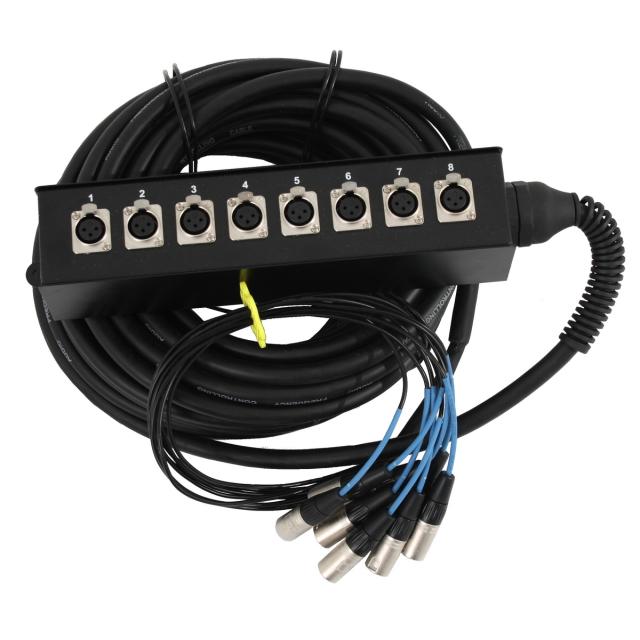 Stage box professionale 8 ingressi con cavo da 15 metri