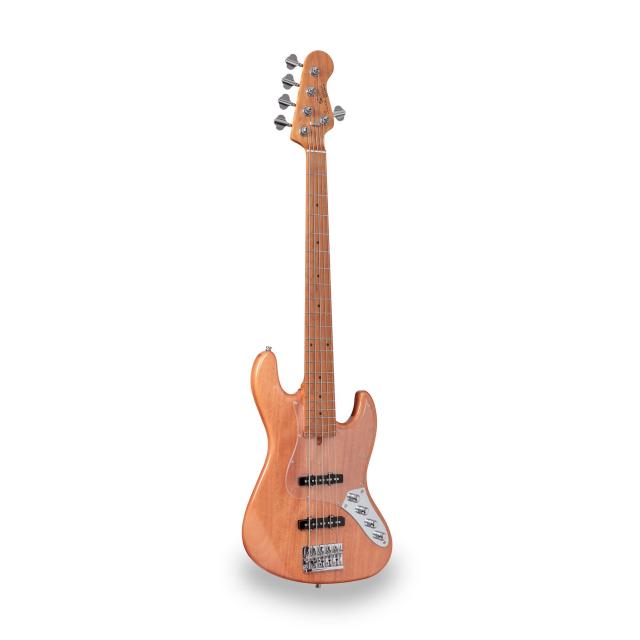 Electric bass with roasted maple freboard and neck (5 strings)