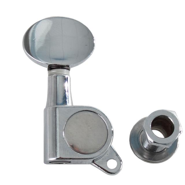 Chromed machine head set for electric guitar (6 in line left)