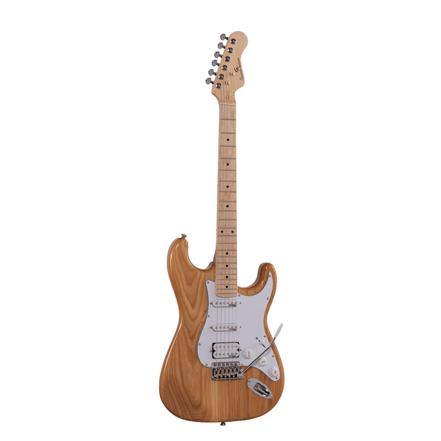 Double cutaway electric guitar with 2 single coils + splittable humbucker and self-locking tuners (Wilkinson equipped, maple fretboard)