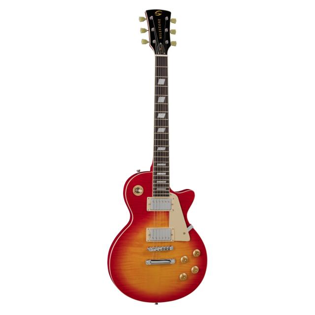Chitarra elettrica cutaway arch top con 2 humbucker e manico set-in