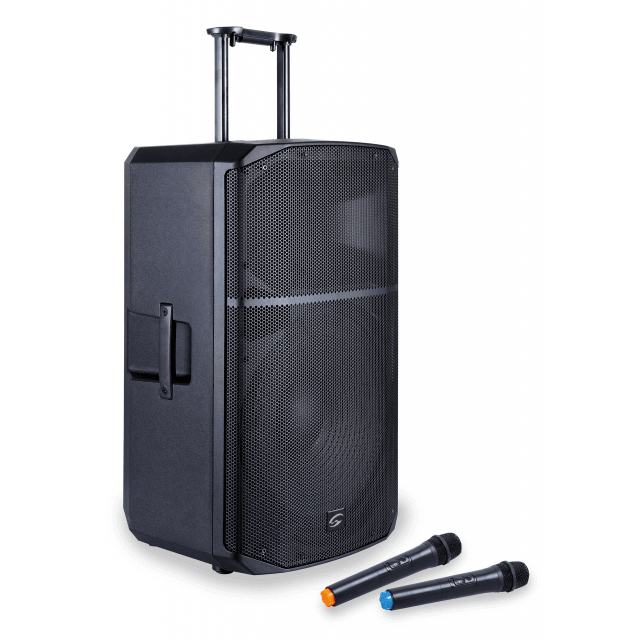 12” 2-Way Portable PA System with Battery, Trolley and Mobile App