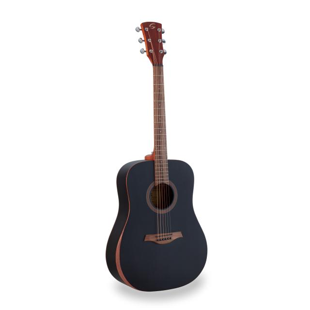 Dreadnought acoustic guitar with mahogany armrest