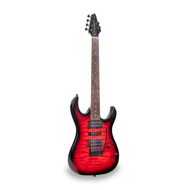 Electric guitar with double humbucker and single coil