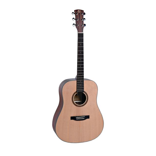 Chitarra acustica Dreadnought con finitura open pore satinata