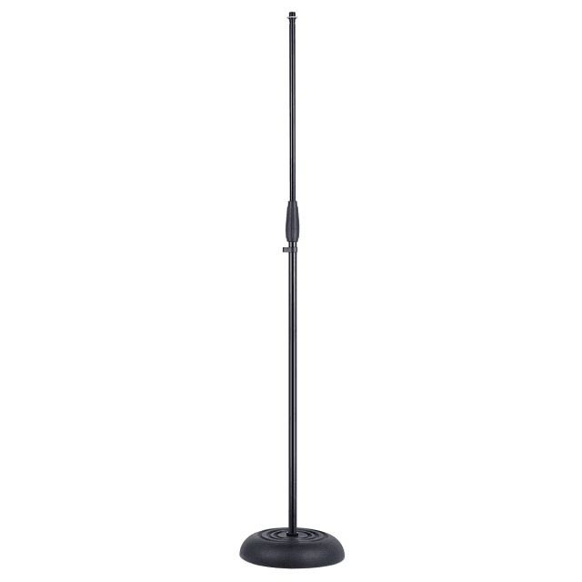 Microphone stand with heavy cast-iron base