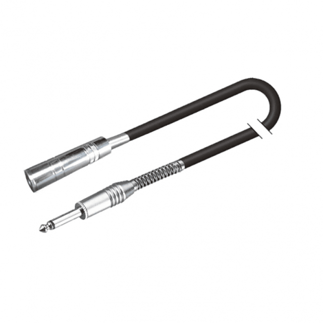 Cavo strumenti sbilanciato 6.3mm Jack MONO - 6.3mm Jack femmina MONO  / 6mt