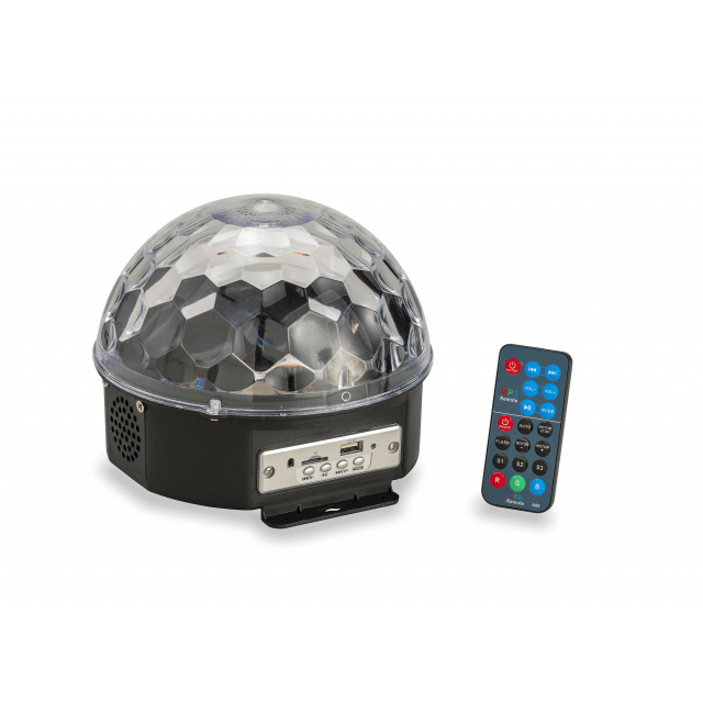 6*3W LED New Pattern Crystal Ball Light with BT, MP3 player and remote control