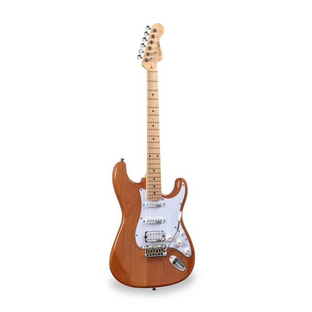 Double cutaway electric guitar with 2 single coils + splittable humbucker and self-locking tuners (Wilkinson equipped)