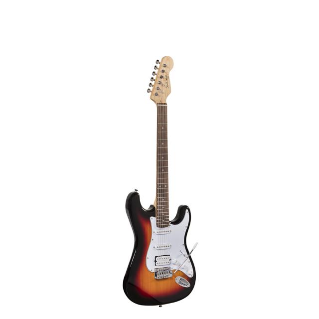 Chitarra elettrica double cutaway a 2 single coil + 1 humbucker