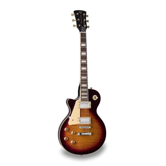 Chitarra elettrica cutaway arch top con 2 humbucker e manico set-in (mancina)