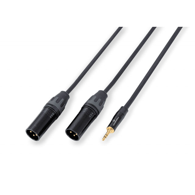 Cavo adattatore Wiremaster Mini jack stereo 3.5 - 2 x XLR maschio / 1.5 mt