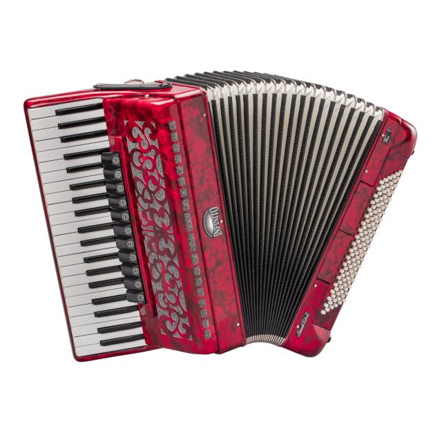 120 bass 4/5 key accordion red