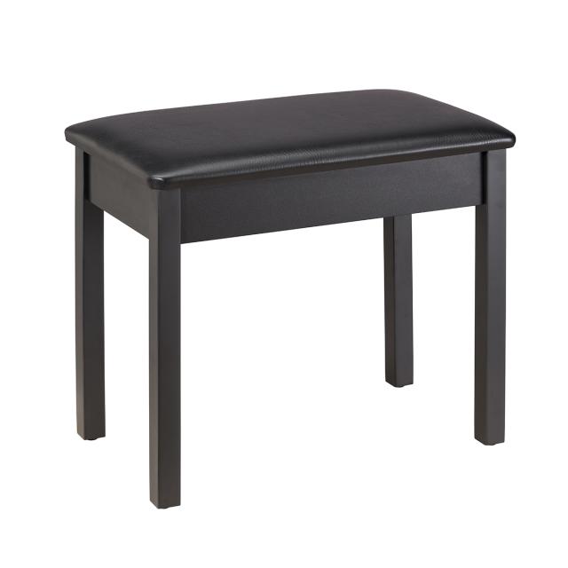 Wood piano bench in black satin finish