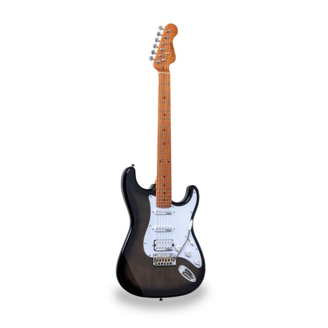 Chitarra elettrica double cutaway con 2 single coil + humbucker splittabile e meccaniche autobloccanti (equipaggiata Wilkinson)
