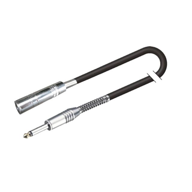 Unbalanced instrument cable 6.3mm Jack MONO - 6.3mm Jack female MONO / 6mt