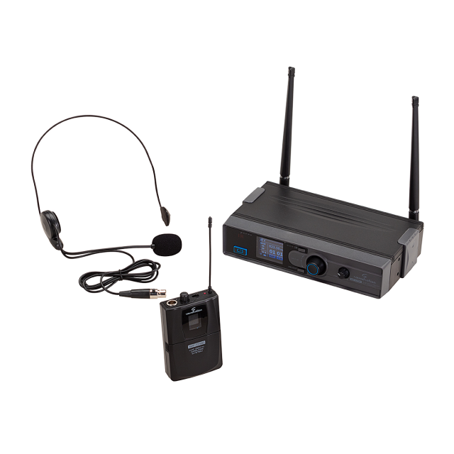90-channel UHF Digital Wireless System with Bodypack and Headset Microphone A1 (521.4 - 549.6MHz)