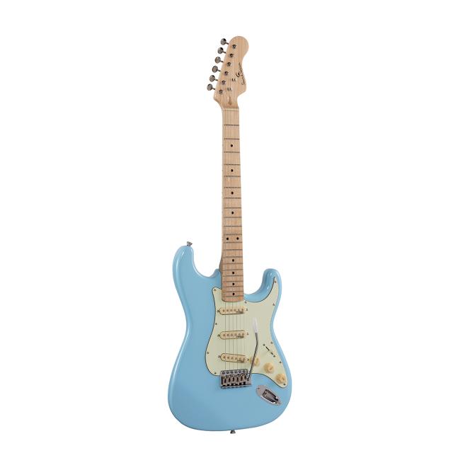 Chitarra elettrica double cutaway con 3 single coil e meccaniche vintage (equipaggiata Wilkinson, tastiera acero)