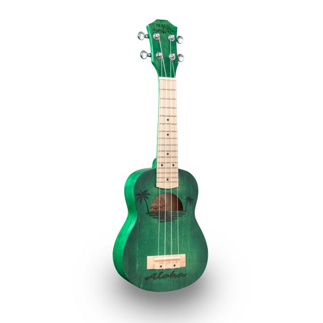 Ukulele soprano con disegno intarsiato e borsa