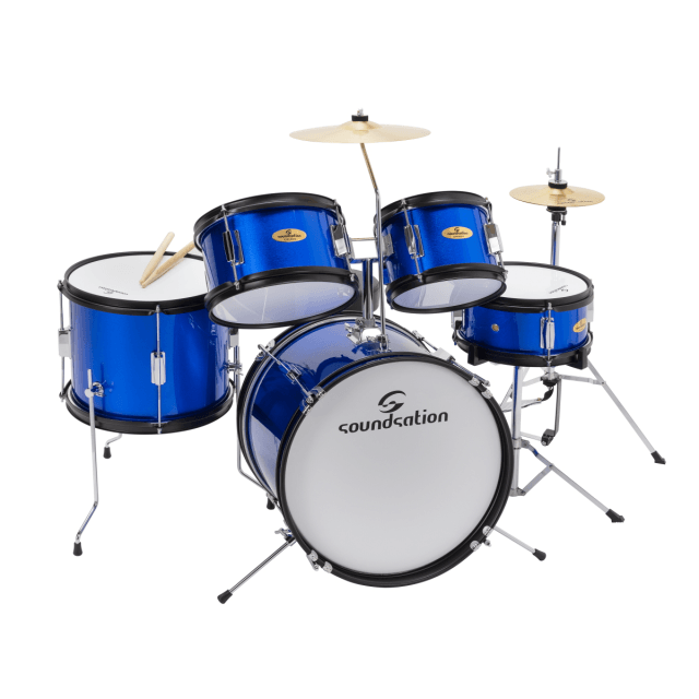 Junior Kit 5 pcs Drum set Metallic Blue