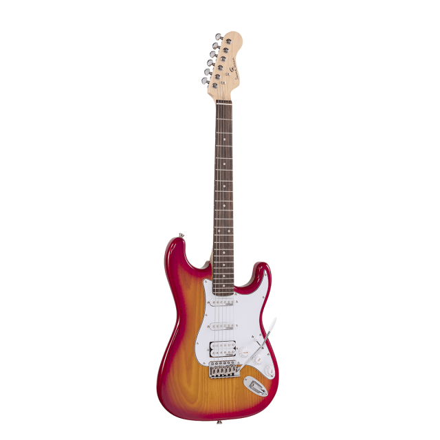 Double cutaway electric guitar with 2 single coils + splittable humbucker and self-locking tuners (Wilkinson equipped, eco-rosewood fretboard)