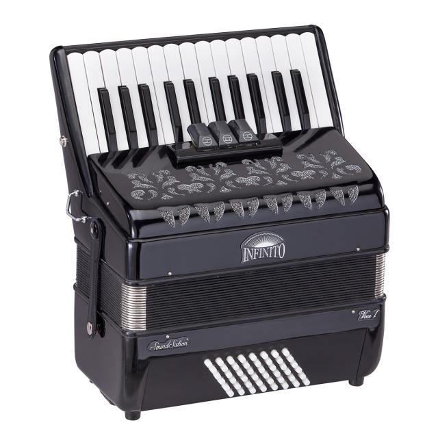 48 basses accordion black