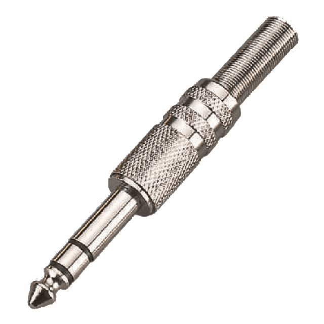 Metal connector 6.3mm jack STEREO (25 pcs box) - SJ011S-B Metal connector 6.3mm jack STEREO (25 pcs box) - SJ011S-B