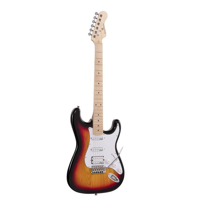 Double cutaway electric guitar with 2 single coils + splittable humbucker and self-locking tuners (Wilkinson equipped, maple fretboard)