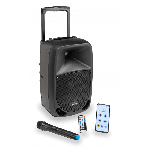 10” Battery PA System with MP3, BT VHF Mic and Go-Sound Air App Control