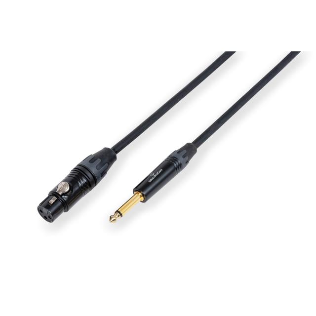 Cavo microfonico bilanciato Wiremaster XLR(F)-6.3mm Jack MONO / 10mt