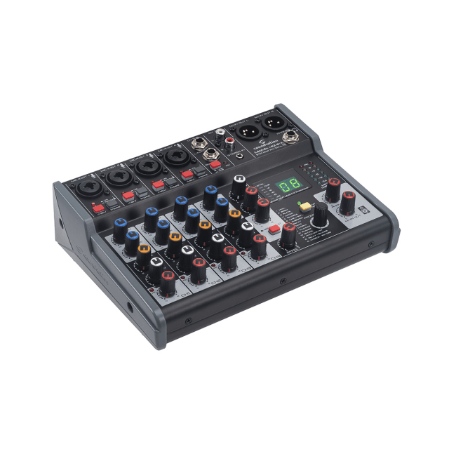 8-Channel Professional Audio Mixer with 24-bit Digital Multi